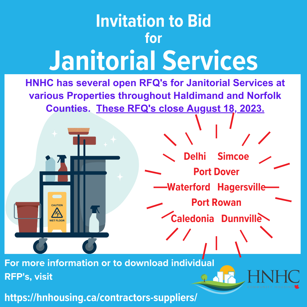 Invitation to Bid for Janitorial Services various apartment buildings
